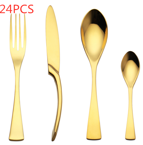 4PCS Set Black Stainless Steel Cutlery