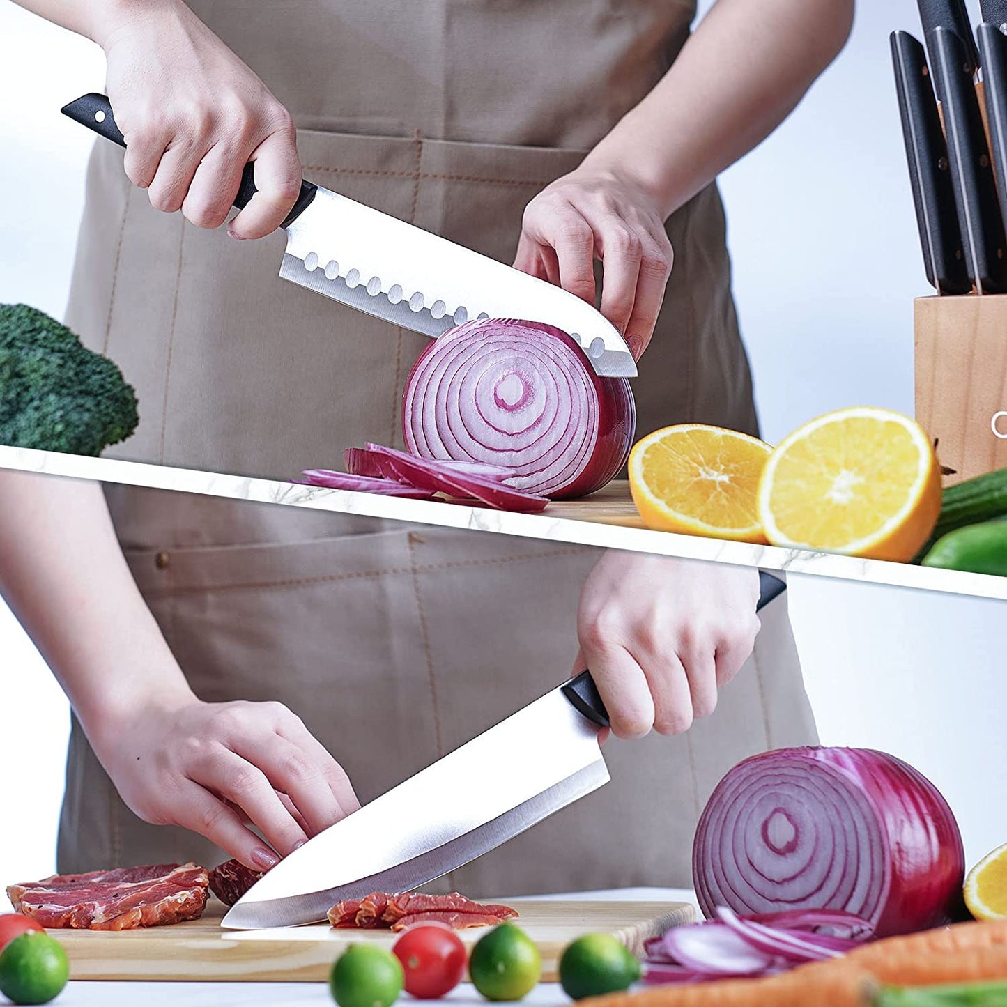 Knife Set With Block
