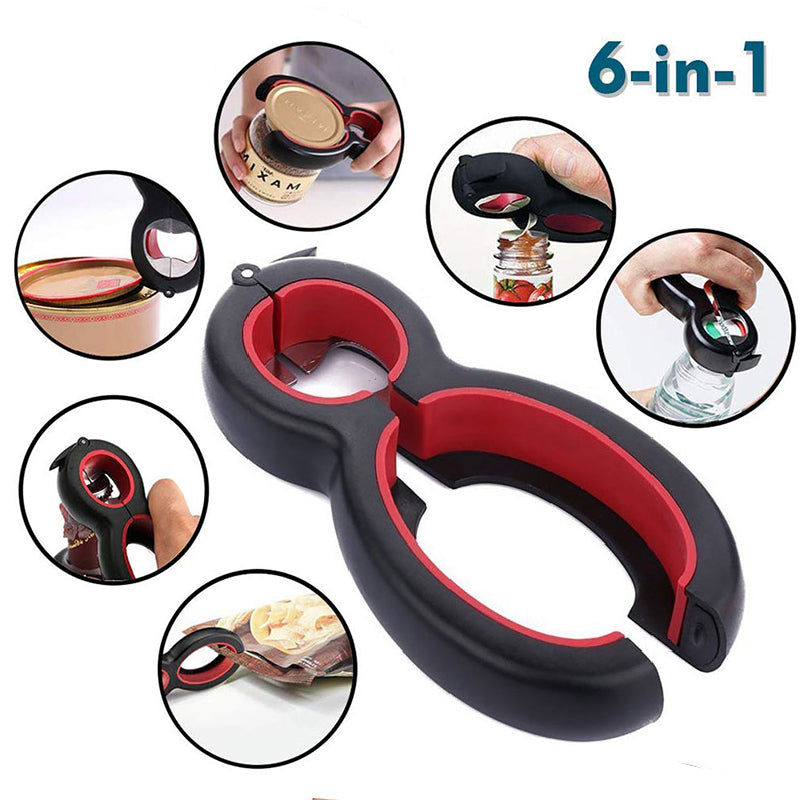 Multifunctional Six in One Bottle Can Opener