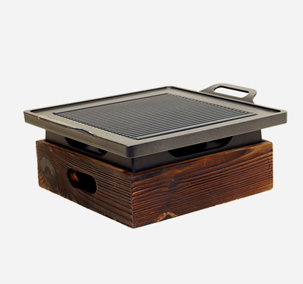 Wooden Seat Grill Household Smokeless