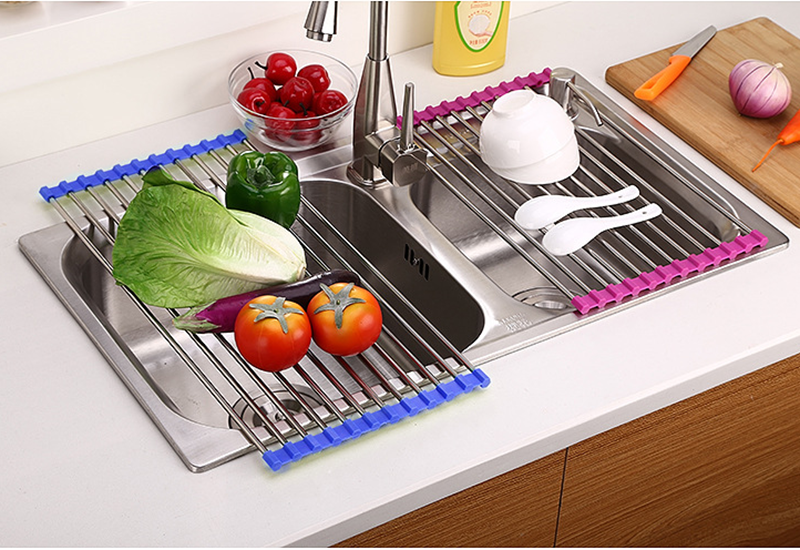 Folding Kitchen Drain Sink Rack