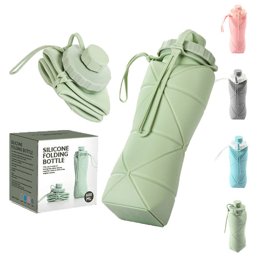 600ml Folding Silicone Water Bottle