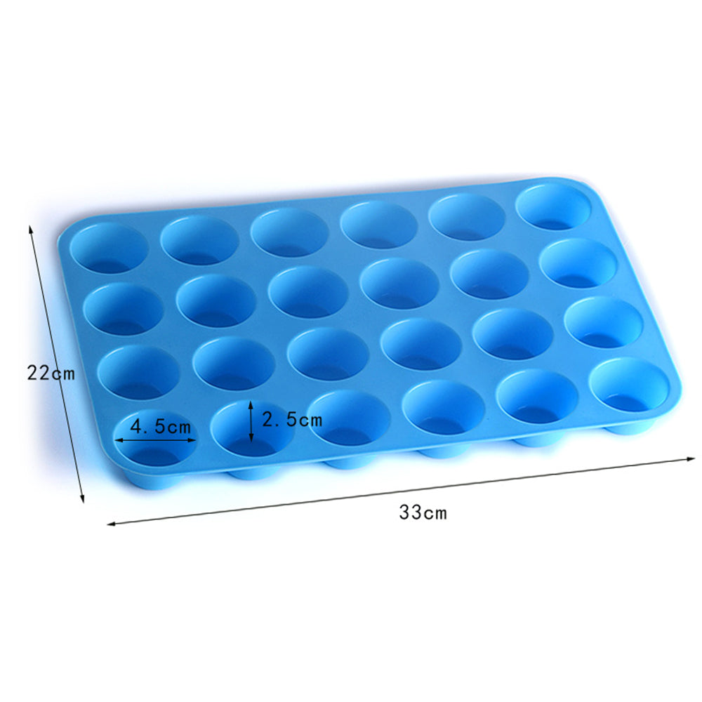 24 holes with round silicone cake mould